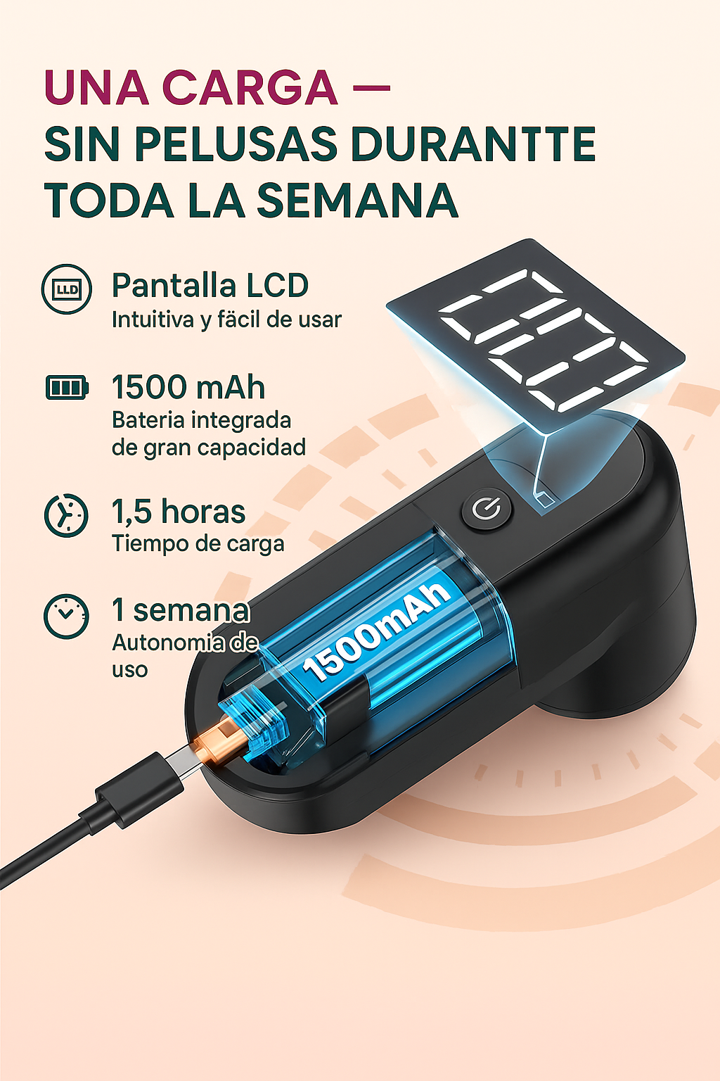 Quitapelusas Eléctrico Digital